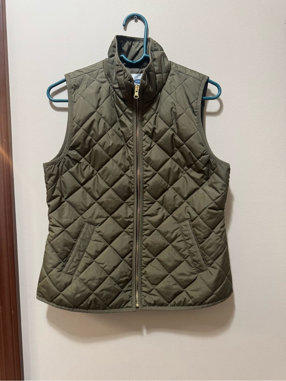 Old Navy Olive Green Quilted Vest